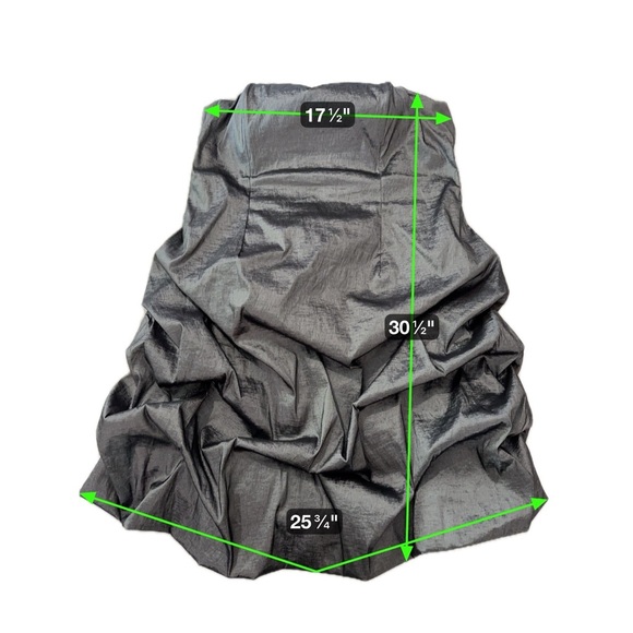 Wish Wish Wish Strapless Gray Metallic Bubble Hem Cocktail Dress Size 20 - Picture 12 of 13